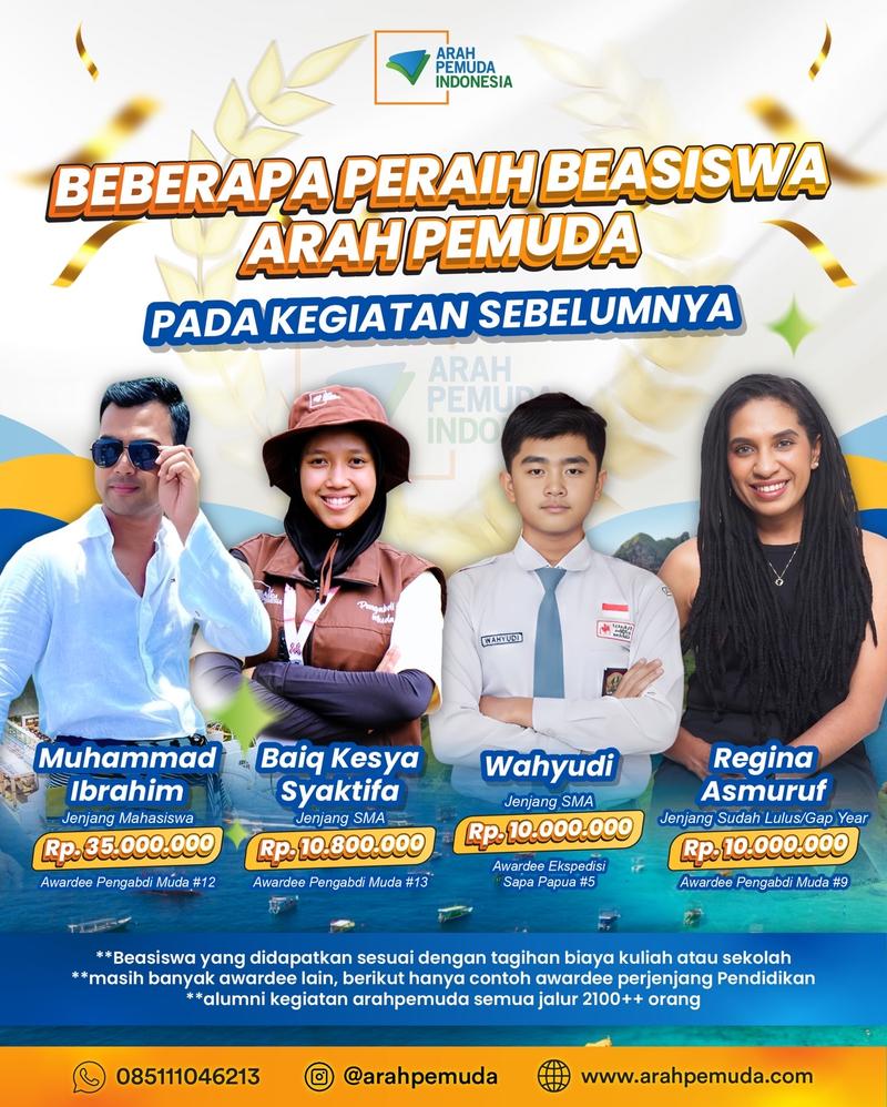 Penerima Bantuan Dana Pendidikan Arah Pemuda